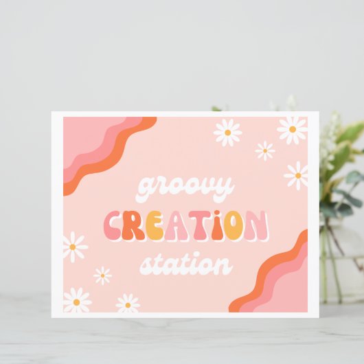 Groovy Creatie Station Sign (Staand voorkant)