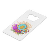 Groovy Crystal Ball Creditkaart Flessenopener (Achterkant Gekanteld)