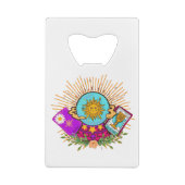 Groovy Crystal Ball Creditkaart Flessenopener (Achterkant)