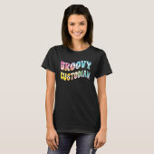 Groovy Custodian Tie Dye School Janitor T-shirt (Voorkant volledig)
