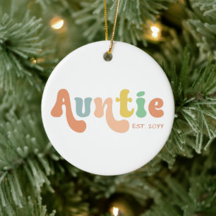 Groovy Custom Auntie Fixed Rentesubsidies Keramisch Ornament