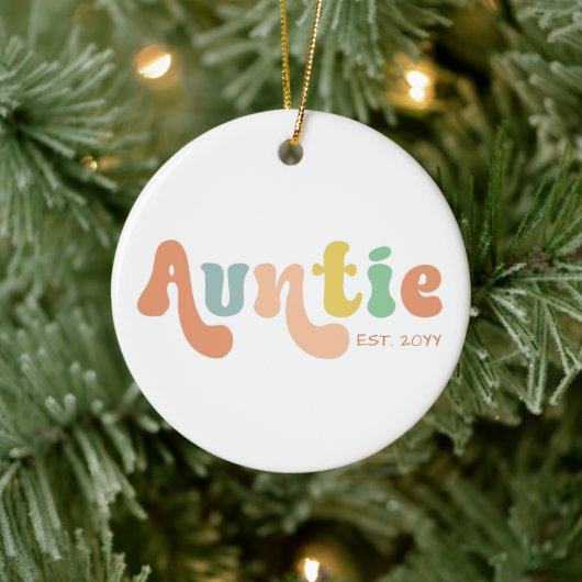 Groovy Custom Auntie Fixed | Rentesubsidies Keramisch Ornament (Boom)