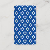 Groovy Custom QR CODE Bar Bat Mitzvah Blue Stars Informatiekaartje (Achterkant)