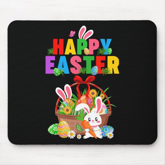 Groovy Cute Bunny Easter Egg Sket Easter Day Girls Muismat (Voorkant)