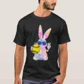 Groovy Cute Easter Bunny Softball Easter Day Men B T-shirt (Voorkant)