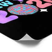 Groovy Cute Happy New Year 2026 Disco Ball Poster (Hoek)