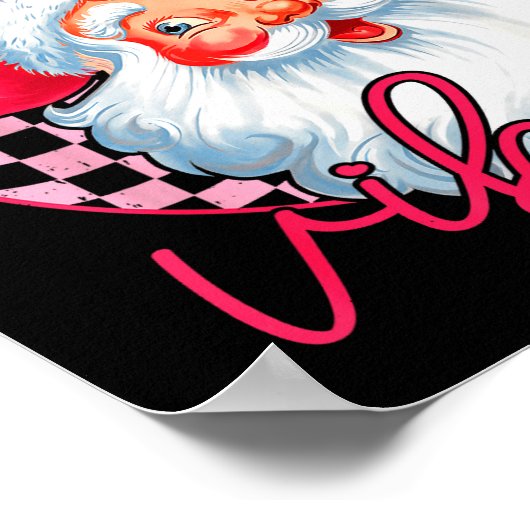 Groovy Cute Santa Claus Christmas Vibes Xmas Women Poster (Hoek)
