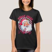 Groovy Cute Santa Claus Christmas Vibes Xmas Women T-shirt (Voorkant)