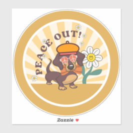 Groovy Dachshund | Afhandelen Custom Cut Sticker