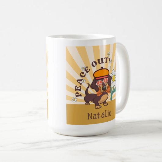 Groovy Dachshund | Rust uit Koffiemok (Voorkant rechts)