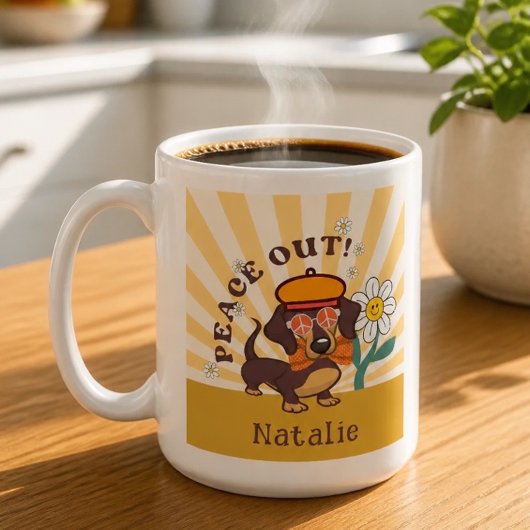 Groovy Dachshund | Vrede Uit Koffiemok
