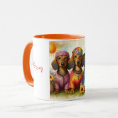 Groovy Dachshunds Mok (Voorkant links)