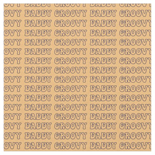 Groovy Dad Hippy Text on Brown Stof (Close Up)