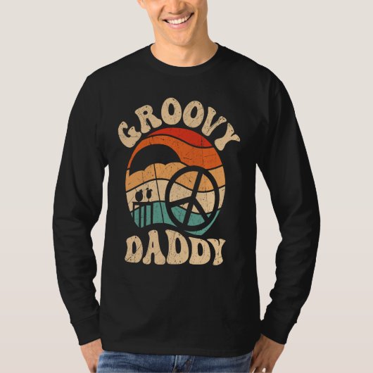 Groovy Daddy 70s Aesthetic Nostalgia 1970's Retro  T-shirt (Voorkant)