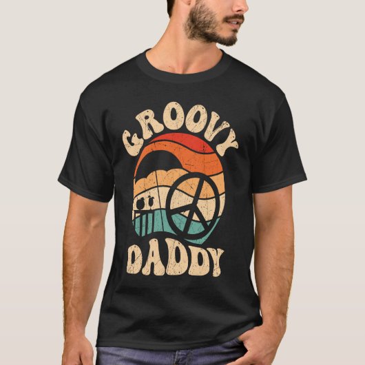 Groovy Daddy 70s Aesthetic Nostalgia 1970's Retro  T-shirt (Voorkant)
