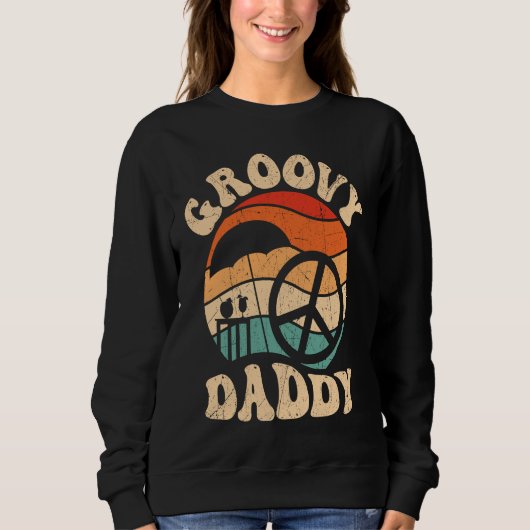 Groovy Daddy 70s Aesthetic Nostalgia 1970's Retro Trui (Voorkant)