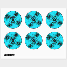 Groovy Dady Record Soul en Funk 70s Cool Father's Ronde Sticker