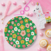 Groovy Daisies Bloemen VERJAARDAG PARTY CUSTOM Papieren Bordje (Feest)