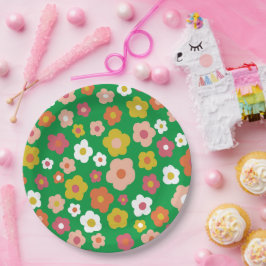 Groovy Daisies Bloemen VERJAARDAG PARTY CUSTOM Papieren Bordje