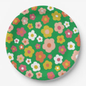 Groovy Daisies Bloemen VERJAARDAG PARTY CUSTOM Papieren Bordje (Voorkant)