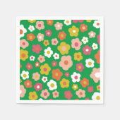 Groovy Daisies Bloemen VERJAARDAG PARTY CUSTOM Servet (Voorkant)