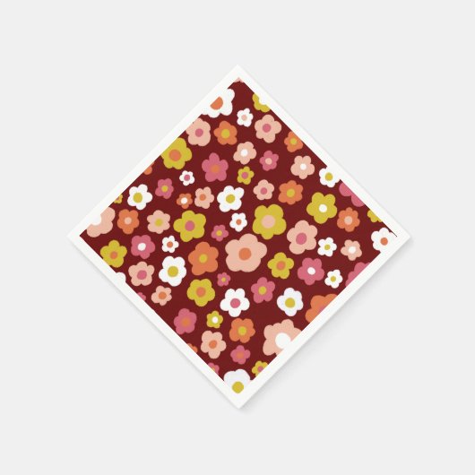 Groovy Daisies Bloemen VERJAARDAG PARTY CUSTOM Servet (Hoek)