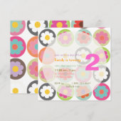 Groovy Daisies/BrightStor Zestig Birthday Party Kaart (Voorkant / Achterkant)