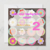 Groovy Daisies/BrightStor Zestig Birthday Party Kaart (Voorkant)