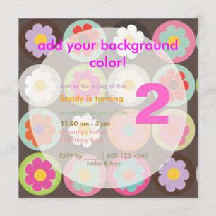 Groovy Daisies/BrightStor Zestig Birthday Party Kaart