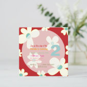 Groovy Daisies/DIY background/Birthday Party Kaart (Staand voorkant)