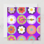 Groovy Daisies/diy background Kaart (Achterkant)