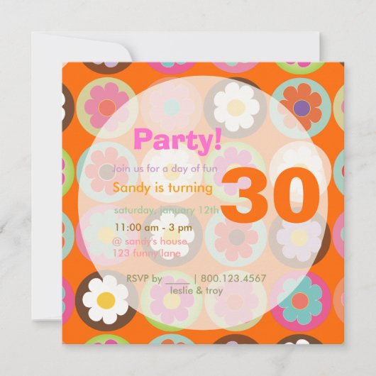 Groovy Daisies/diy background Kaart (Voorkant)