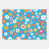 Groovy Daisies Floral Kleurrijke Leuke Verjaardag  Inpakpapier Vel (Voorkant)