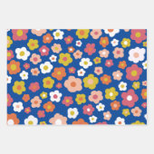 Groovy Daisies Floral Kleurrijke Leuke Verjaardag  Inpakpapier Vel (Voorkant 2)
