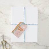 Groovy Daisies Girl's verjaardag Dank je wel Cadeaulabel (Met Touw)