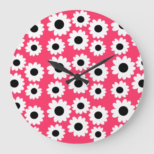 Groovy Daisies Grote Klok (Voorkant)