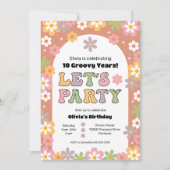 Groovy Daisies Hippie Meisje Verjaardag Kaart (Voorkant)