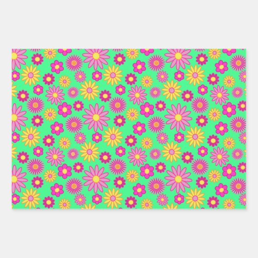 Groovy Daisies Inpakpapier Vel (Voorkant 3)
