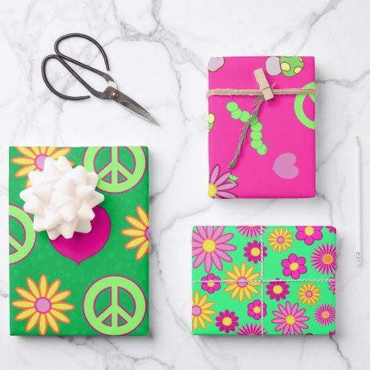 Groovy Daisies Inpakpapier Vel (Voorkant)