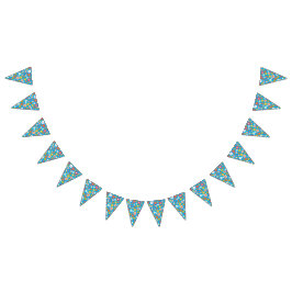 Groovy Daisies Kleurrijke Bold Retro Verjaardagsdo Vlaggetjes