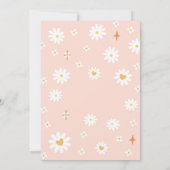 Groovy Daisy 1e Verjaardagsuitnodiging Kaart (Achterkant)