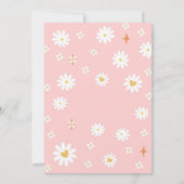 Groovy Daisy 1e Verjaardagsuitnodiging Kaart (Achterkant)