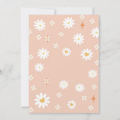 Groovy Daisy 1e verjaardagsuitnodiging Kaart (Achterkant)