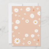Groovy Daisy 1e Verjaardagsuitnodiging Kaart (Achterkant)