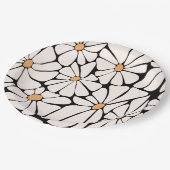 Groovy Daisy Bloem Boho Retro Papieren Bordje (Gekanteld)