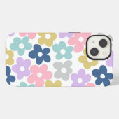 Groovy Daisy Bloemen Retro Boho Bloemstuk iPhone Hoesje (Achterkant horizontaal)
