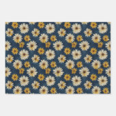 Groovy Daisy Blue Inpakpapier Vel (Voorkant 3)