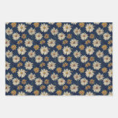 Groovy Daisy Blue Inpakpapier Vel (Voorkant 2)