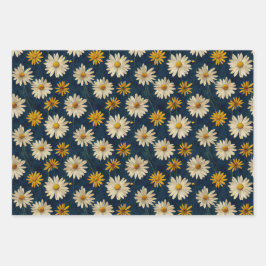 Groovy  Daisy Blue Inpakpapier Vel