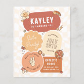 Groovy Daisy Boho Let's Party Budget Girl Verjaard (Voorkant)